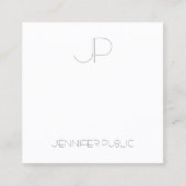 Moderne Creative Monogram Eenvoudige grafische Sja Vierkante Visitekaartje (Voorkant)