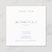 Moderne Creative Monogram Eenvoudige grafische Sja Vierkante Visitekaartje (Achterkant)