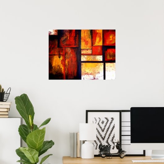 Moderne Creative Professional Abstract Artwork Poster (Thuiskantoor)