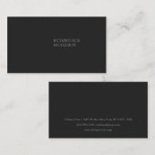 Moderne Creative Professional Black-Visitekaartjes Visitekaartje (Voorkant / Achterkant)
