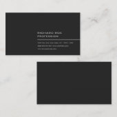 Moderne Creative Professional Black-Visitekaartjes Visitekaartje (Voorkant / Achterkant)