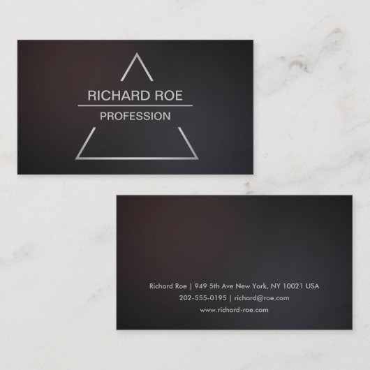 Moderne Creative Professional Dark Visitekaartjes (Voorkant / Achterkant)