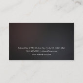 Moderne Creative Professional Dark Visitekaartjes (Achterkant)