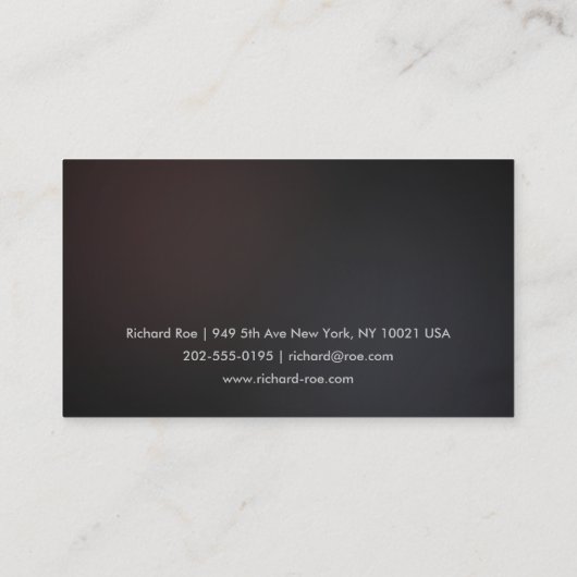 Moderne Creative Professional Dark Visitekaartjes (Achterkant)