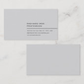 Moderne Creative Professional Grey Visitekaartjes (Voorkant / Achterkant)