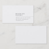 Moderne Creative Professional White Visitekaartjes (Voorkant / Achterkant)