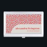 Moderne Creative Scandinavian Red Floral Visitekaarthouder<br><div class="desc">Moderne Creative Scandinavian Red Floral Professional - Draagtas voor professionele gebruikers</div>