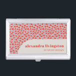 Moderne Creative Scandinavian Red Floral Visitekaarthouder<br><div class="desc">Moderne Creative Scandinavian Red Floral Professional - Draagtas voor professionele gebruikers</div>