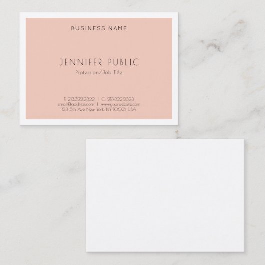 Moderne Creative Simple Design Trendy-Sjabloon Visitekaartje (Voorkant / Achterkant)