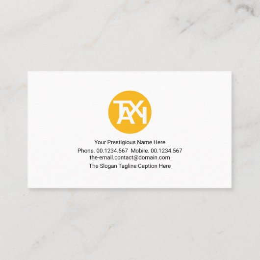 Moderne Creative Yellow Taxi Check Box-driver Visitekaartje (Achterkant)