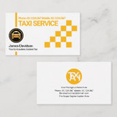Moderne Creative Yellow Taxi Check Box-driver Visitekaartje (Voorkant / Achterkant)