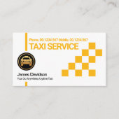 Moderne Creative Yellow Taxi Check Box-driver Visitekaartje