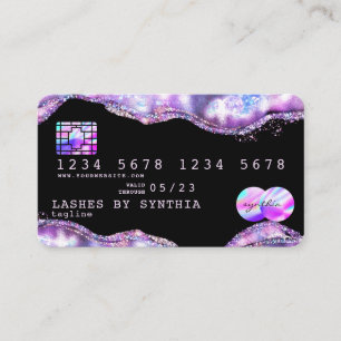 Moderne creditcard styling opal Iridescent Visitekaartje
