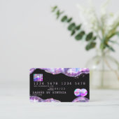 Moderne creditcard styling opal Iridescent Visitekaartje (Staand voorkant)