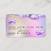 Moderne creditcard styling opal Iridescent Visitekaartje (Voorkant)