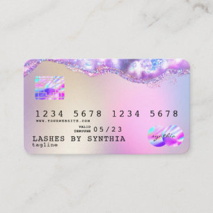 Moderne creditcard styling opal Iridescent Visitekaartje