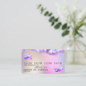 Moderne creditcard styling opal Iridescent Visitekaartje (Staand voorkant)