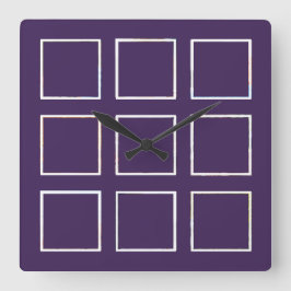 Moderne Creëer Uw Aangepaste Foto Collage Vierkante Klok