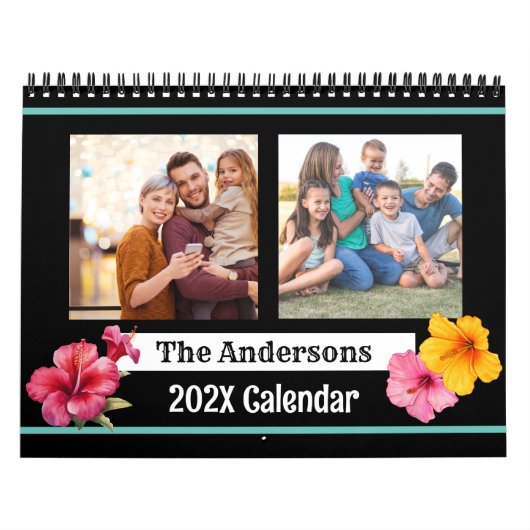 Moderne Creëer uw eigen aangepaste familiefoto Kalender (Hoes)