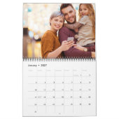 Moderne Creëer uw eigen aangepaste familiefoto Kalender (Jan 2027)