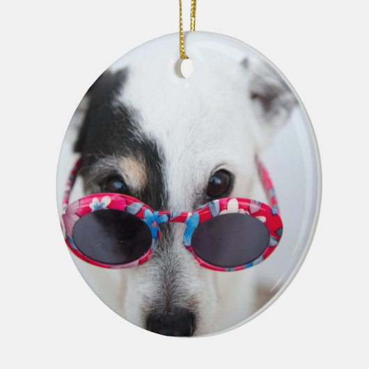 Moderne Creëer Uw Eigen Aangepaste Foto Keramisch Ornament (Links)