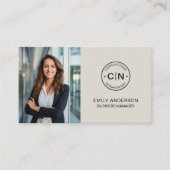 Moderne Creëer uw Logo QR-Visitekaartje Visitekaartje (Voorkant)