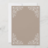 Moderne Crème Beige Islamitische Moslim Bruiloft Kaart (Achterkant)