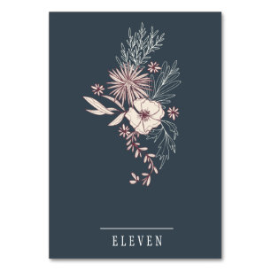 Moderne Crème Bloemen Bruiloft Tafel Kaart