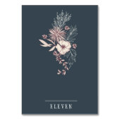 Moderne Crème Bloemen Bruiloft Tafel Kaart (Achterkant)