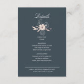 Moderne Crème Bloemendetails Envelopkaart Informatiekaartje (Voorkant)