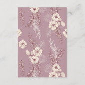 Moderne Crème Bloemendetails Enveloppekaart Informatiekaartje (Achterkant)