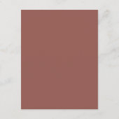 Moderne Crème Bruin Monogram Aarde Toon bruiloft Informatiekaartje (Achterkant)
