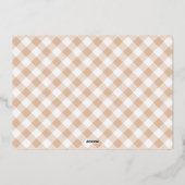 Moderne crème dankbare herfstbladeren Thanksgiving Folie Uitnodiging (Achterkant)