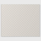 Moderne Crème en Witte Cirkel Diamantpatroon Cadeaupapier (Vlak)