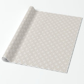 Moderne Crème en Witte Cirkel Diamantpatroon Cadeaupapier (Uitgerold)