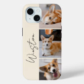 Moderne crème fotocollage Case-Mate iPhone case (Achterkant)