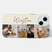 Moderne crème fotocollage Case-Mate iPhone case (Achterkant (horizontaal))