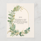 Moderne Crème Gouden Groene Bladeren Botanische Br Flyer (Achterkant)