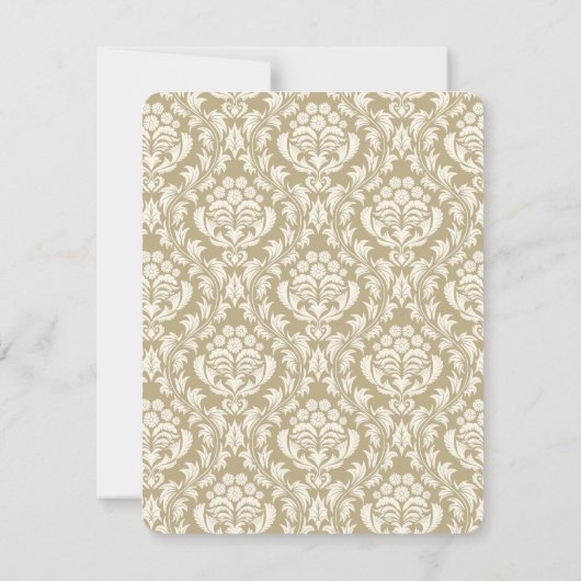 Moderne Crème Gouden Script Tafelnummer Bruiloft (Achterkant)