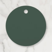 Moderne Crème Groene Monogram Aarde Toon bruiloft Bedankjes Labels (Achterkant)