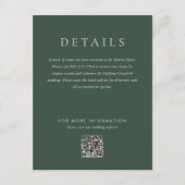 Moderne Crème Groene Monogram Mix Match Bruiloft Informatiekaartje (Voorkant)