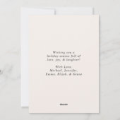 Moderne Crème Kerstkaart Merry and Bright Non-Foto (Achterkant)