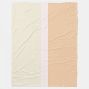 Moderne Crème Roze Perzik Kleurblok Fleece Deken