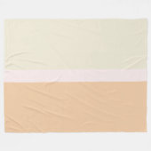 Moderne Crème Roze Perzik Kleurblok Fleece Deken (Voorkant (Horizontaal))
