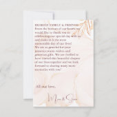 Moderne crème Rustieke Bezem Bloem Bedankkaart (Achterkant)