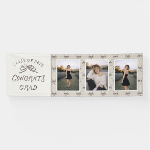 Moderne Crème Taupe Bogen 3 Foto Afstuderen Spandoek