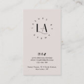 Moderne Crème & Wit Elegante Lash Lift Nazorg Visitekaartje (Achterkant)