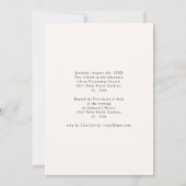 Moderne Crème Wit Script Boy Meisje Foto Doop Kaart (Achterkant)