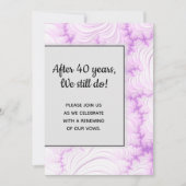 Moderne Crème Witte en Violette Fractal Huwelijksb Kaart (Voorkant)