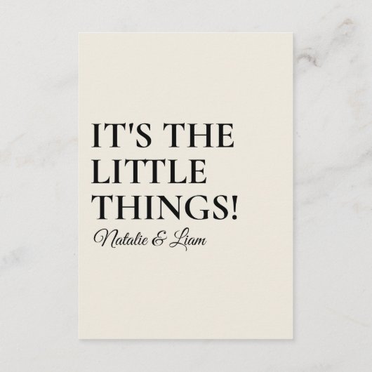 Moderne crème zwart funky retro bruiloft details informatiekaartje (Achterkant)